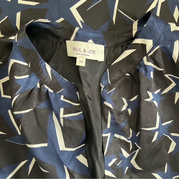 Paul & Joe Silk Black Stars Tunic Dress 38 / 6 US - Picture 4 of 5